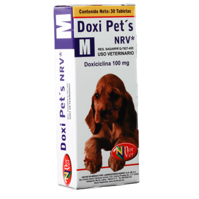 Doxi Pets NRV M 100 mg. 30 Tabletas - Norvet Doxi Pets NRV M 100 mg. 30 Tabletas - Norvet